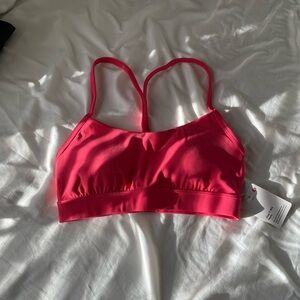 Lululemon Flow Y  Pink Sports Bra Size 6